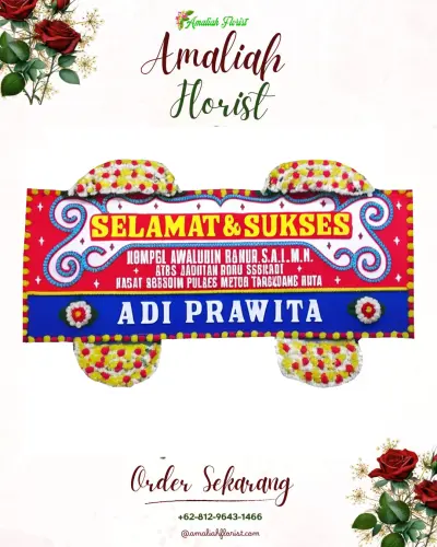 Karangan Bunga Ucapan Selamat sukasenang