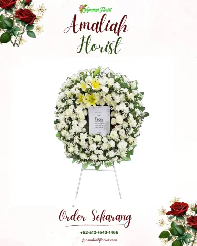 Krans Bunga Duka Cita sukasenang